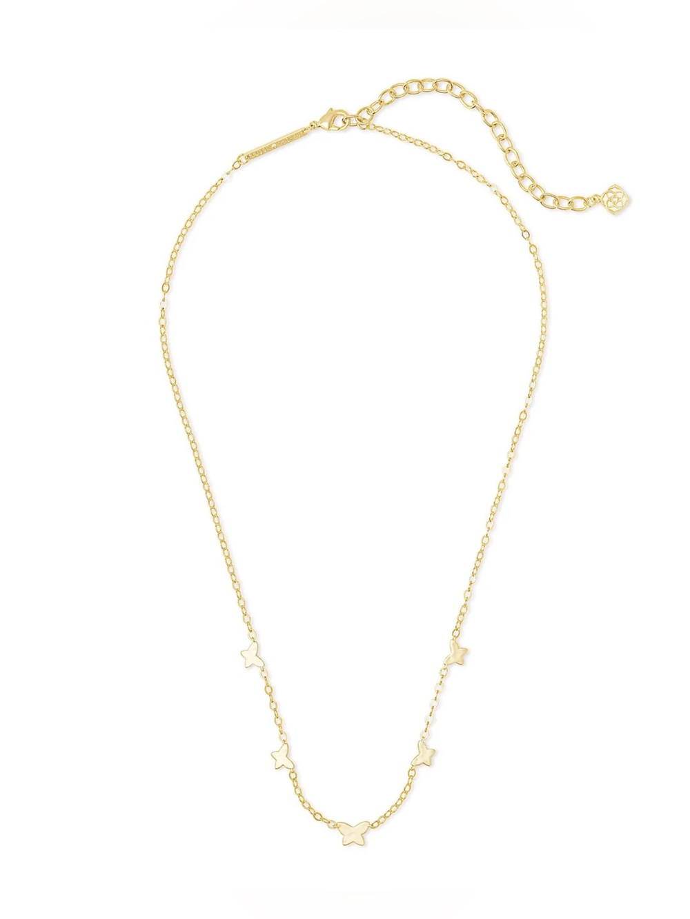 NEW Kendra Scott Gold Metal Lilia Multi Butterfly Station Necklace